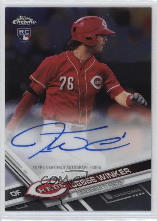 2017 Topps Chrome Rookie Auto Jesse Winker #RA-JW Auto RC gh4