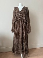 Leopard Print Pleated Maxi Dress – Size 3XL