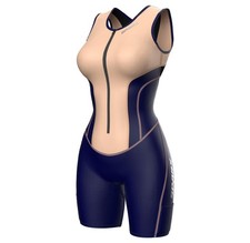 Sparx Women Triathlon Suit Tri Short Racing Cycling Swim Run Xl Navy/Peach
