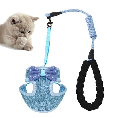  Bowknot Vest Type Pet Harnesses Verstellbarer Cat Pulling Strap Cat Harness