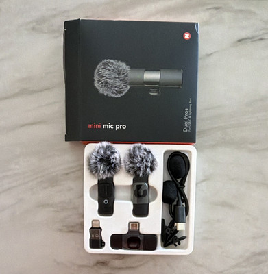 MINI mini mic pro Dual Wireless Lavalier/Lapel Mic Kit USB-C Black Compact