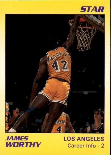 1990-91 Star James Worthy Glossy #7 James Worthy Los Angeles Lakers