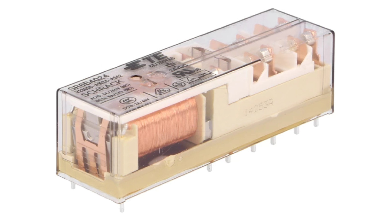 Electromagnetic relay NC x2 + NO x4 24VDC 8A 1393260-7 /T2UK