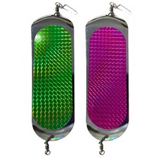 KOKOPROS Salmon Fishing Dodger Flasher 8-1/2" - Purple & Green Colors - Durab...