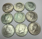 #J [Lot Of 9] 1965-1969 Kennedy Half Dollars 40% Silver Coins