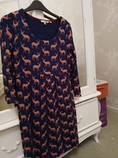 Boden Stretchy Antelope Dress  Size 12 Vgc