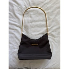 Brown Shoulder Bag with Gold Handle - Women Bags