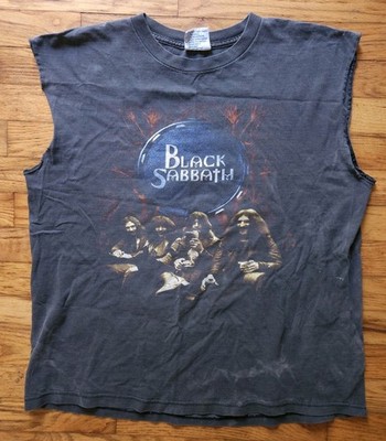 Vintage 1999 Black Sabbath Reunion Tour Crop Tank T-Shirt Sz L