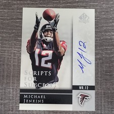 2004 SP Authentic Michael Jenkins #SS-MJ Auto Scripts for Success Falcons