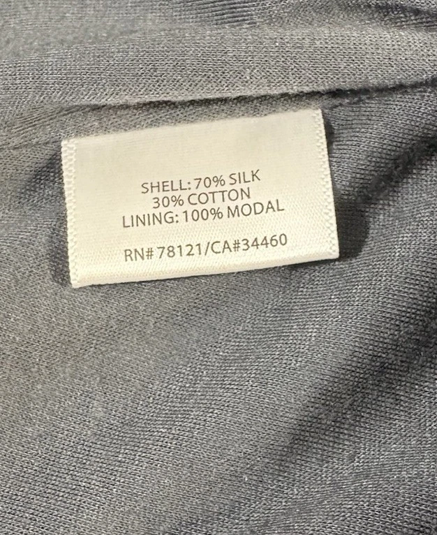 Маленькая серая трапециевидная хлопковая и шелковая макси-юбка Eileen Fisher, модельная подкладка, новая без ценников - Изображение 4 из 4