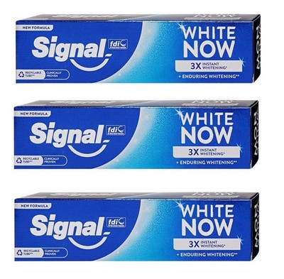 3X SIGNAL TOOTHPASTE WHITE NOW 3X75ML (3X2.54 fl oz)
