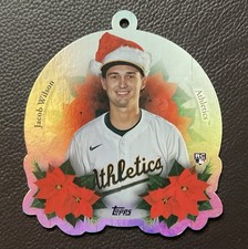 2025 Topps Holiday Ornament Card 🎅 Jacob Wilson SP Santa Hat 00-7