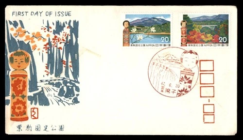 Mayfairstamps Japan FDC Scenery and Carved Doll Figure First Day Cover aax_46413