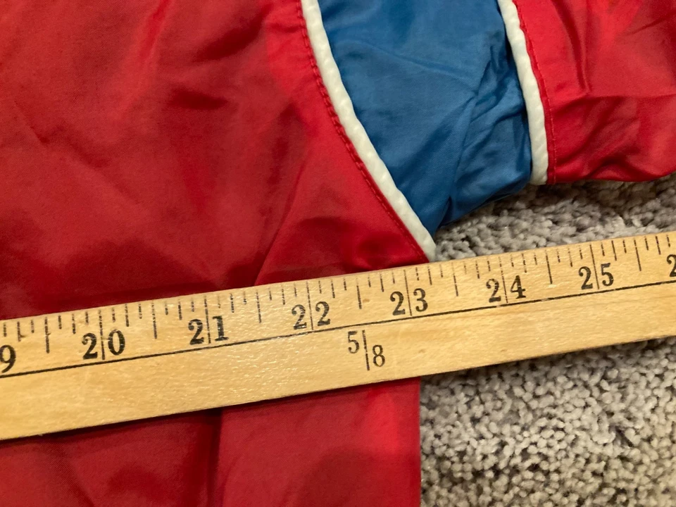 Chaqueta cortavientos con capucha y cremallera vintage de los 90 Philadelphia 76ers Sixers Starter L Foto 4 de 4