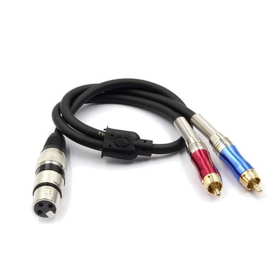 XLR to RCA Y-Cable - 1.6ft Dual RCA Adapter