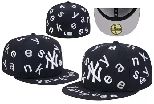 Mens New York Yankees Embroidery Era Hat Baseball Cap Flat edge Hats - Bild 25 von 34