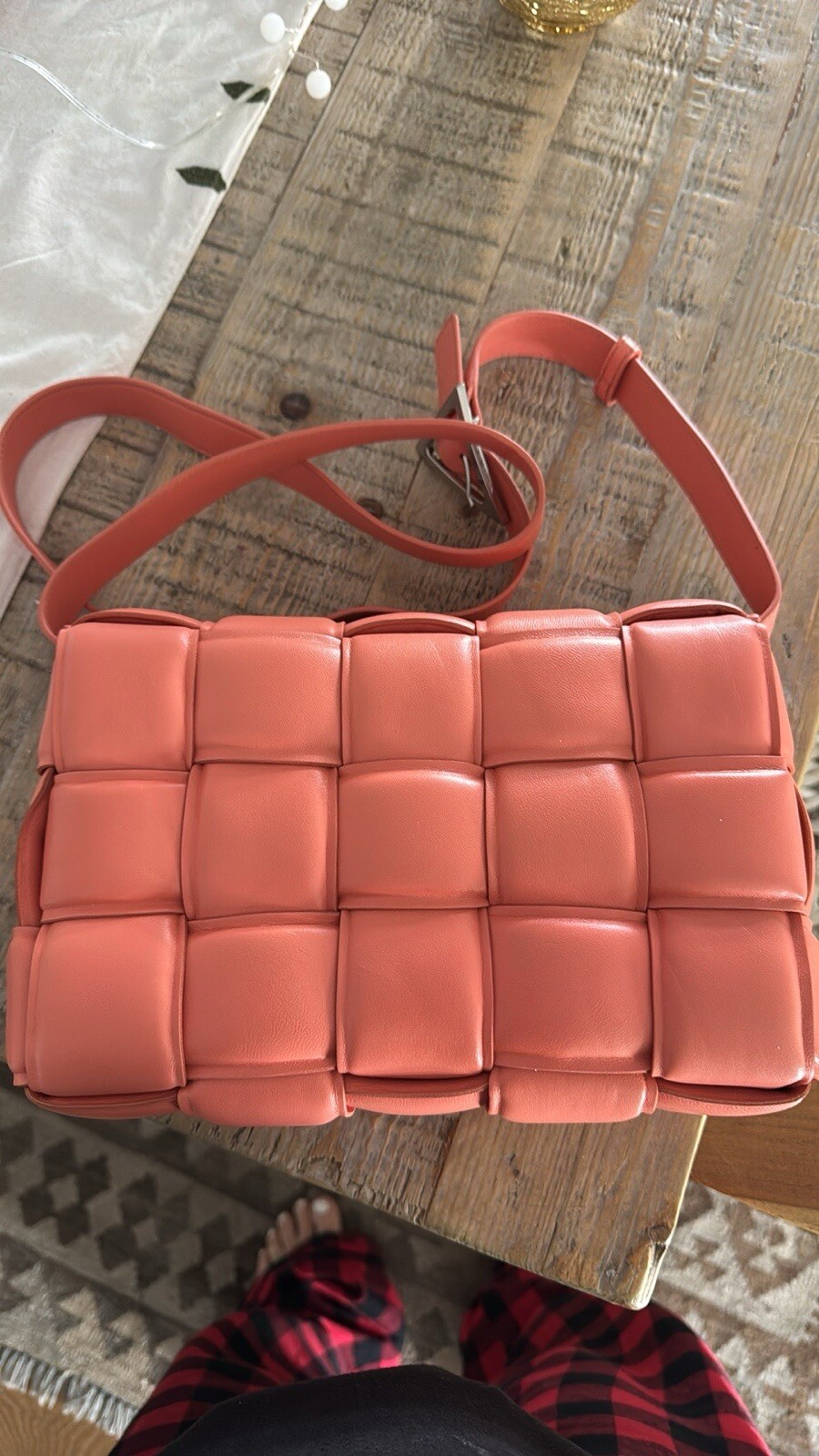 Bottega Veneta Peachy Leather Padded Cassette Crossbody Bag