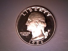 1986 S 25C Proof Washington Quarter **FREE SHIPPING**