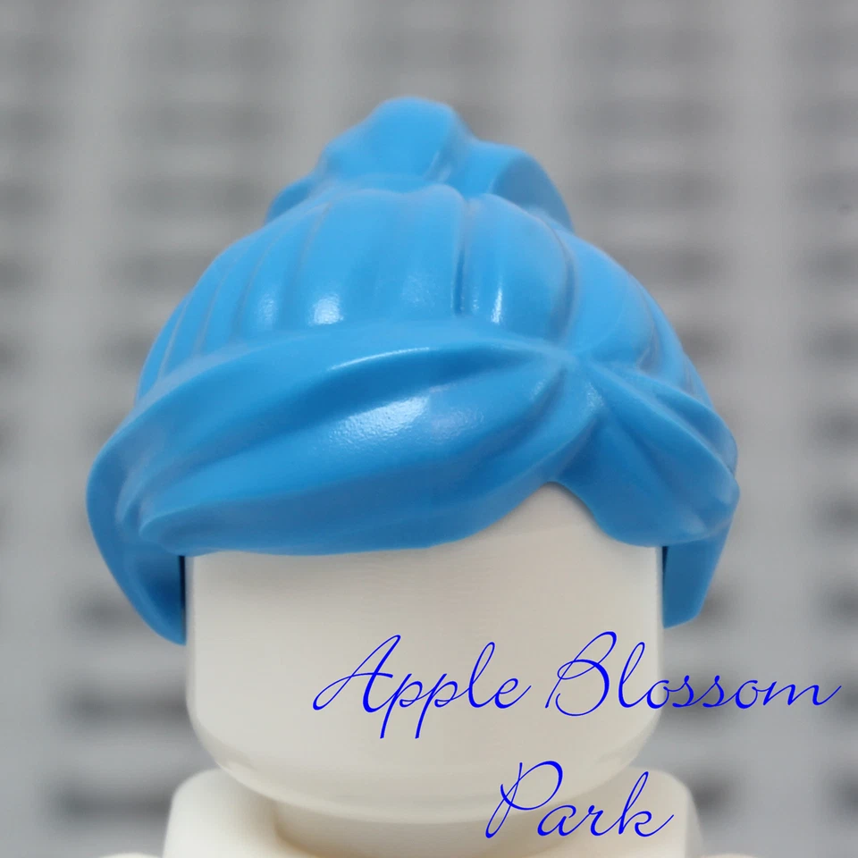 NUEVO Lego Mujer MINIFIGURA AZUL OSCURO PELO Corto Azul Agente Niña Cola de Caballo Equipo Cabeza Foto 2 de 4