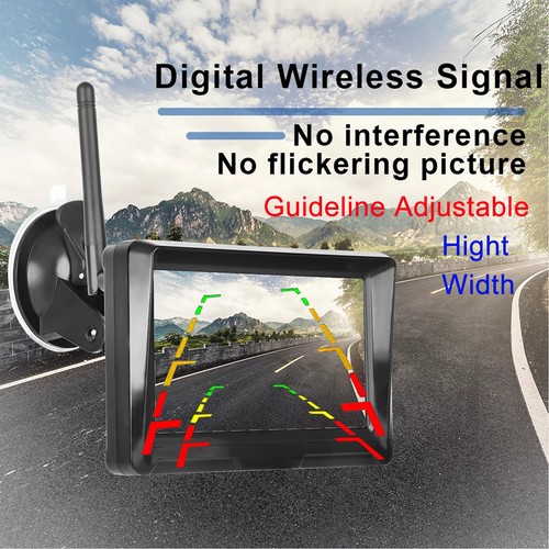 Wireless Reversing Camera Magnetic 1080P 5" DVR Monitor For Truck Trailer Hitch - Picture 18 of 22