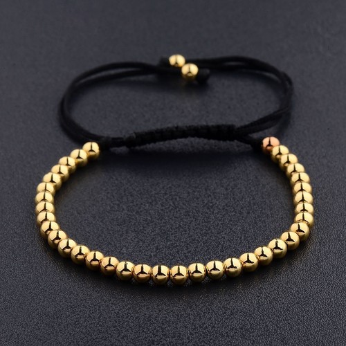 Luxury Men Women Micro Pave CZ Crown Copper Bead Braided Macrame Bracelets Gifts - Picture 11 of 51