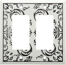 Double Decorator Wall Plate Double GFCI Switc...