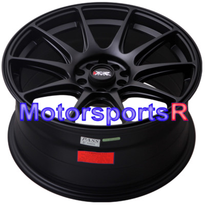 XXR 527 18 x 8.75 +20 Flat Black Rims Wheels 5x114.3 Stance 08 15