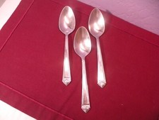 Set Of 3 Oneida Augusta Stainless Steel Oval Soup Spoons 7 1/8"