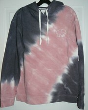 NEW Women's Ivory Ella Pink Tie Dye Hoodie Graystone SMALL