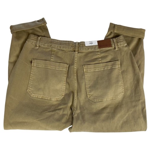 NWT Judy Blue Tan Cuffed Jogger Pants High Waist With Drawstring Size 22W - Picture 3 of 11