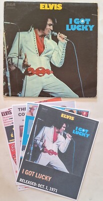 ELVIS PRESLEY - I GOT LUCKY Vinyl LP, Original Mono CAL-2553 W/ Souvenir Poster 