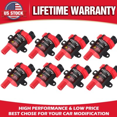 Round Ignition Coils W/ Heat Sinks For Buick Cadillac Chevrolet GMC Sierra 1500