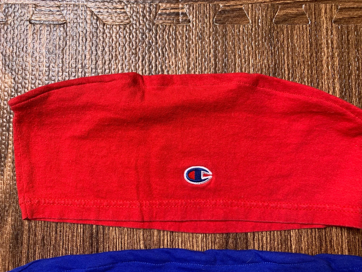 Champion Bandeau Bundle 2 Tube Tops Red Blue Logo Sz XS Upcycle eBay