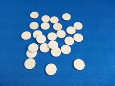 25 .031 Thick White Fibre Pool Cue Tip Pads - Pads Between Tip And Ferrules 25 .031 Thick White Fibre Pool Cue Tip Pads - Pads Between Tip And Ferrules