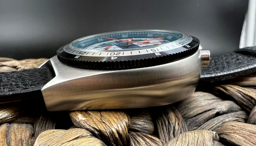 Sorna Automatikuhr Vintage-Style - Datumsanzeige - Lederarmband - watch - blau p - Bild 4 von 7