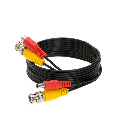 Premade Siamese Cable BNC DC Power /Video Wire 20AWG CCTV Black 10ft -100ft LOT - Picture 13 of 18