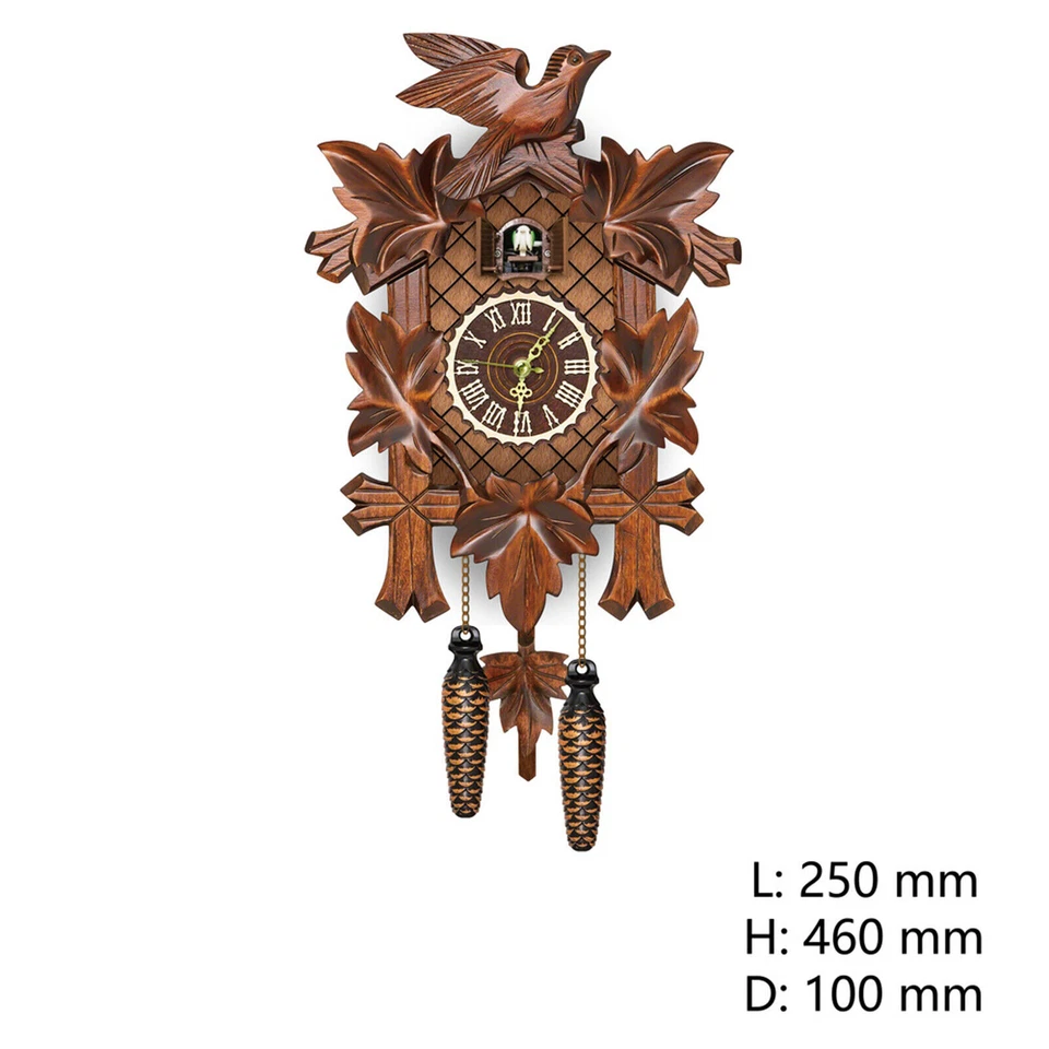 Reloj de cuco de la Selva Negra alemán Selva Negra madera reloj de pared de cuco regalo - Imagen 3 de 4