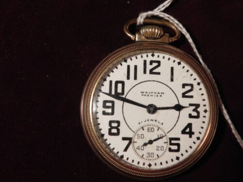 ANTIQUE WALTHAM WATCH COMPANY PREMIER POCKET WATCH 21 JEWEL