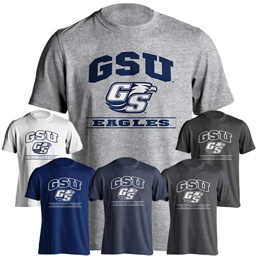 Georgia Southern University Eagles GSU Arched Text Logo Short Sleeve T-Shirt - Foto 1 di 8