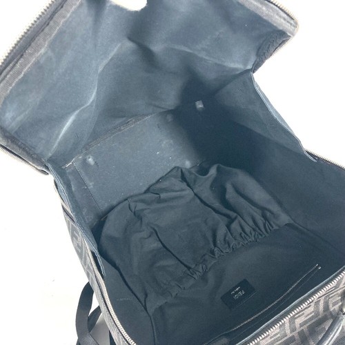 FENDI 7VZ062 2WAY Bag Handbag Logo Zucca bag Backpack Leather/Canvas Black/gray - Picture 13 of 18