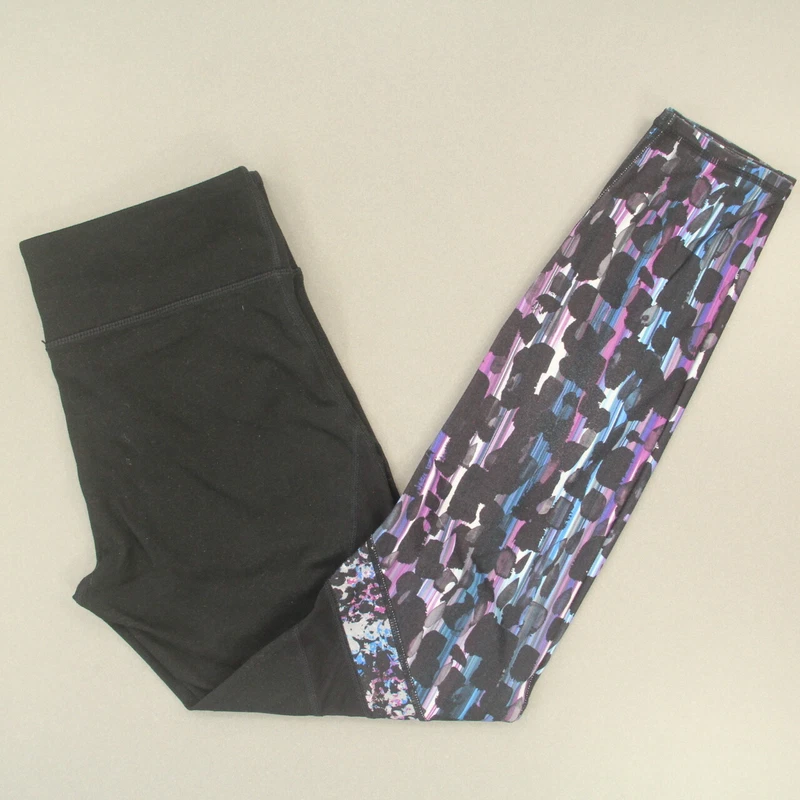 fabletics shear panel print exercise yoga pants leggings