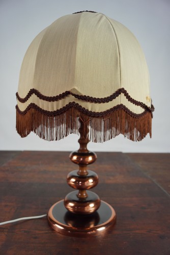 60er Tischleuchte Vintage Stehlampe Kupfer Lampe Stehleuchte Hollywood Regency