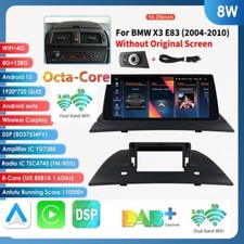 Autoradio 10.25" Android 13 GPS Navi DAB+ CarPlay per BMW X3 E83 Idrive 8+128GB