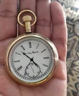 Antique Brass watch elgin pocket Collectible Brass Pocket Watch GIFT