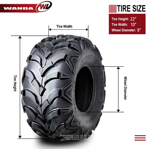 Honda Recon 250 One ATV UTV Tire 22x10-9 22X10X9 Mud 6PR Suzuki Ozark 250 - Picture 4 of 6