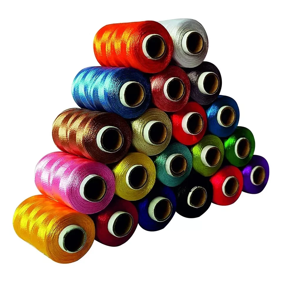Sewing Thread Art Poly Silk For Embroidery Multi Colors Pack of 20 Spools - Image 4 of 4