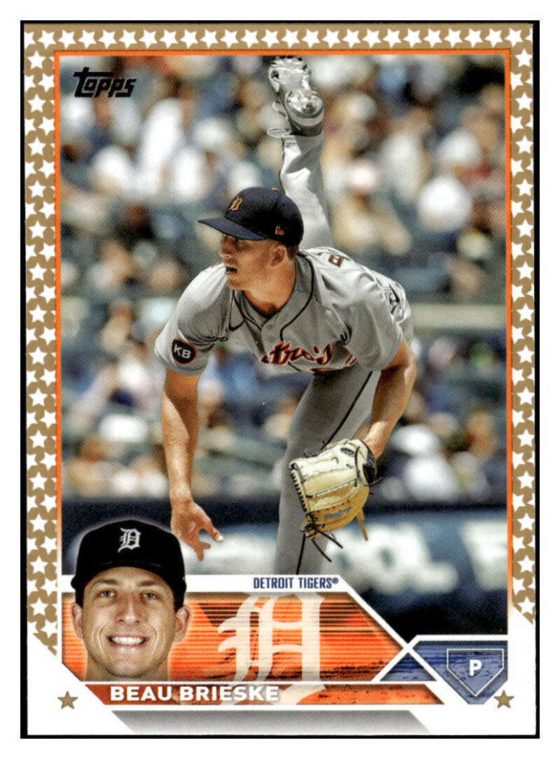 Beau Brieske 2023 Topps Gold Star Parallel #184 MLB Tigers ID:78009