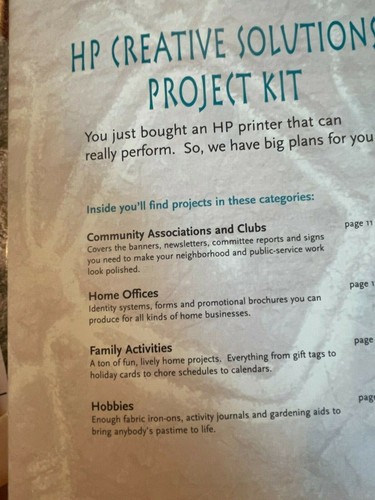 HP Creative Solutions Project Kit Software CD for Win 95 - Picture 5 of 7