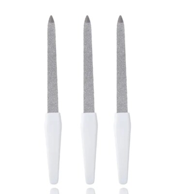 3 Stück kleine Metall Nagelfeile 6 Zoll Diamant bestäubt grobe Nagelfeilen Pediküre Werkzeug