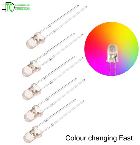3mm Round Bright LEDs Different Packages Available Steady Colour Changing - Picture 17 of 24